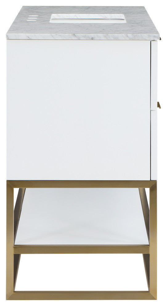 Monad Bathroom Vanity, White, 48" Wide