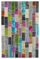 Rug N Carpet - Handmade Anatolian 6' 7" x 9' 11" Contemporary Patchwork Area Rug