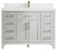 Cambridge 48 Single Sink Bath Vanity in Coventry Gray 2" White Quartz