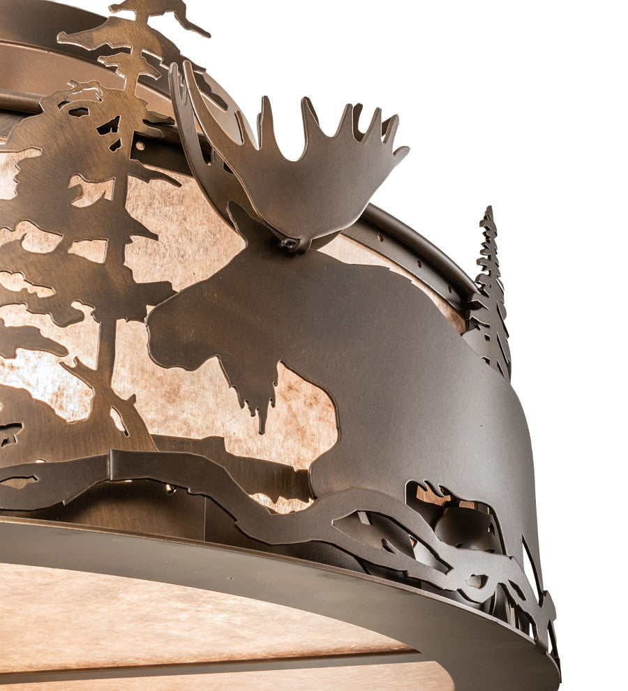 24 Wide Moose at Dusk Flushmount