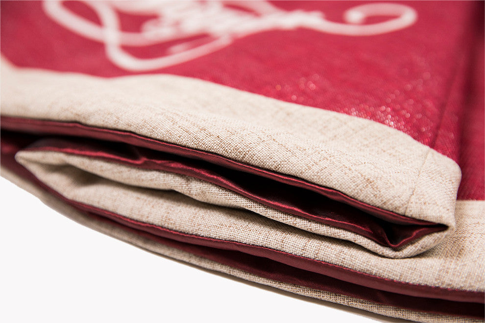 Merry Christmas Tree Skirt, Red, 56" Round