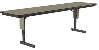 Adjustable Height 3/4" High Pressure Folding Seminar Table in Savannah Sand