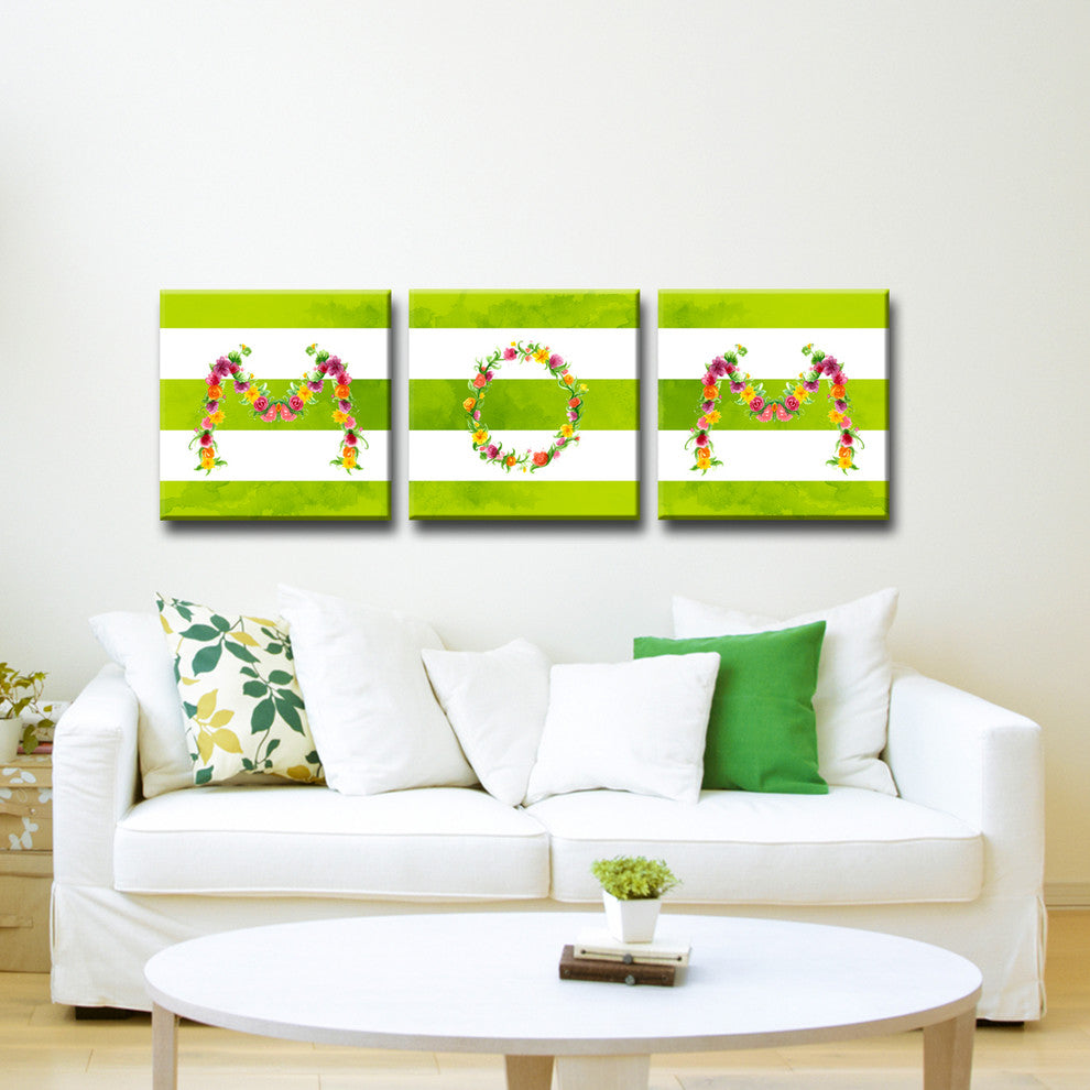 MOM Wrapped Canvas Art, 3-Piece Set, 36"
