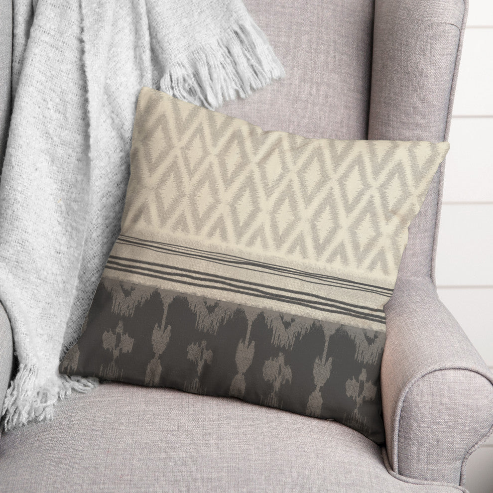 Neutral Tribals 18x18 Spun Poly Pillow