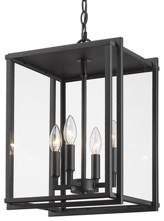 Tribeca 4-Light Pendant Outdoor With Clear Glass Shade
