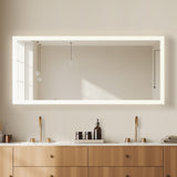 Beijing Rectangular Frameless LED Wall Bath Vanity Mirror, Acrylic, 72"w X 32"h