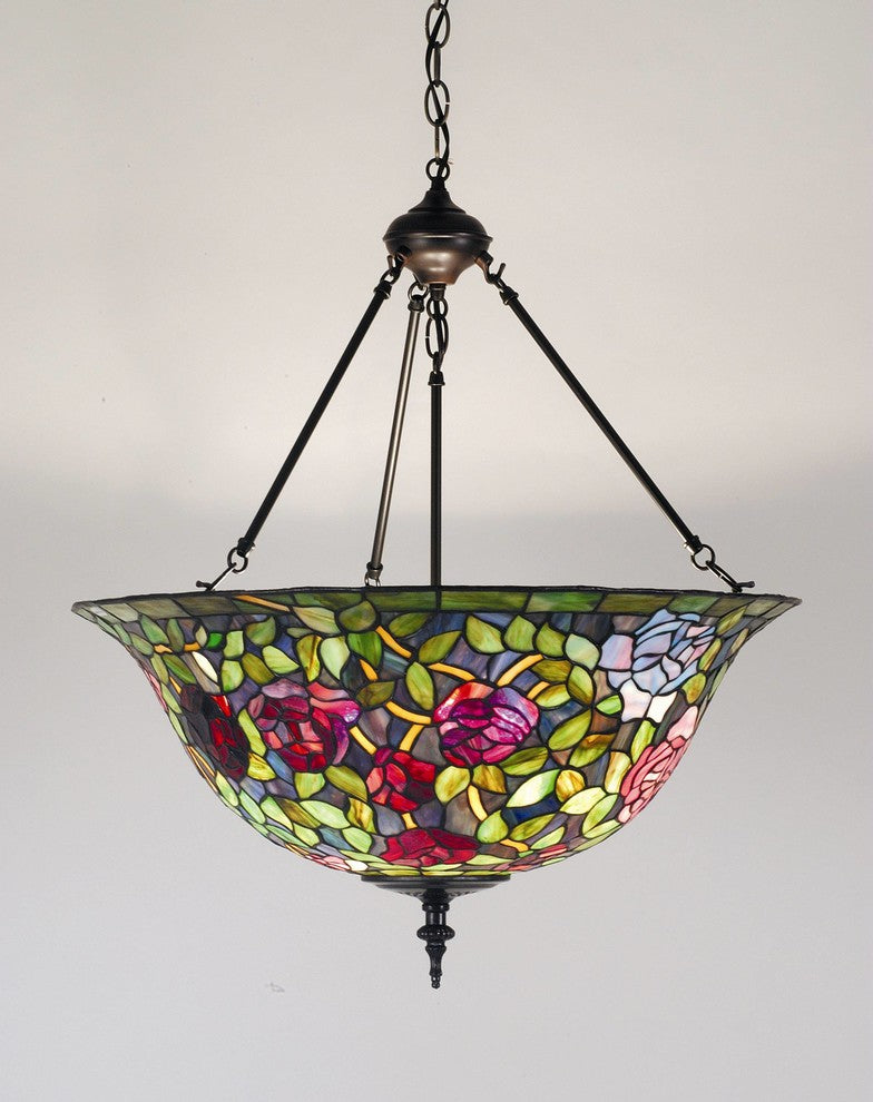 24W Tiffany Rosebush Inverted Pendant