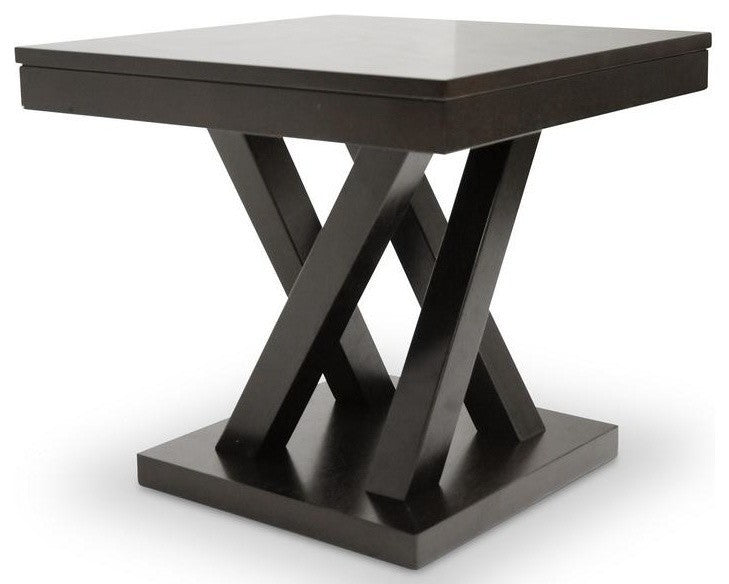 Baxton Studio Everdon Dark Brown Modern End Table
