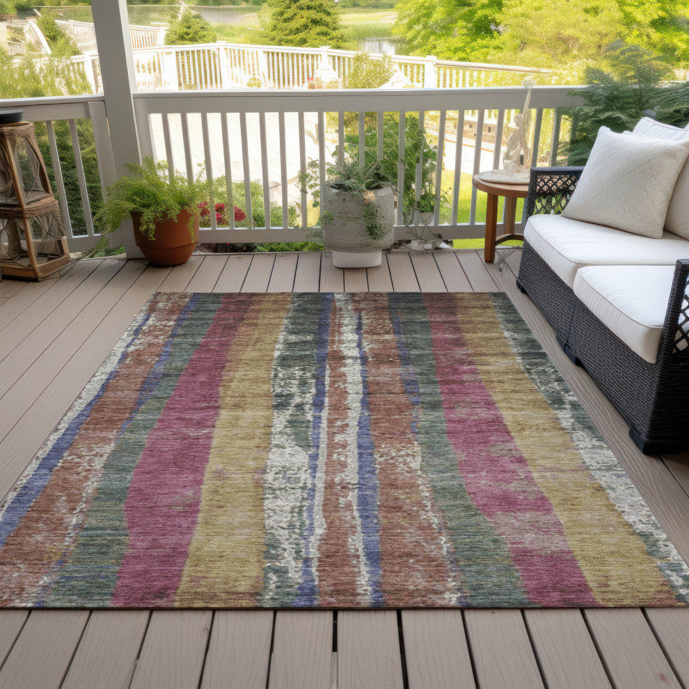 Machine Washable Indoor/Outdoor Chantille ACN1910 Blush 3' x 5' Rug