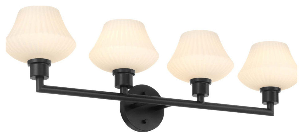Quorum International 5221-4 Belinder 4 Light 33"W Vanity Light - Matte Black