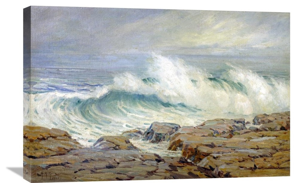 "Breaking Wave" Stretched Canvas Giclee by Anna Althea Hills, 30"x20"
