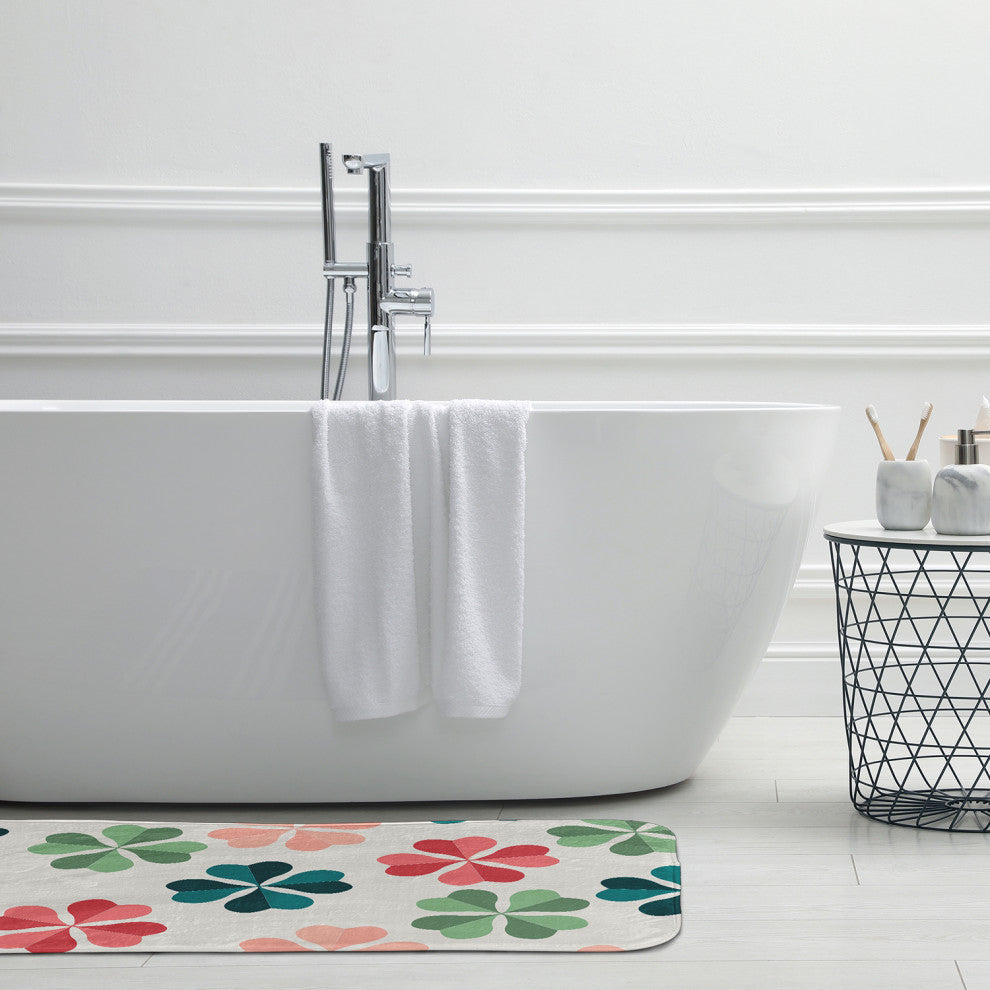 24" x 17" Lucky Patch Bathmat, Ocean Abyss Green