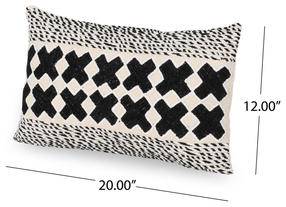 Kerman Boho Handcrafted Fabric Pillow Cover, Set of 2
