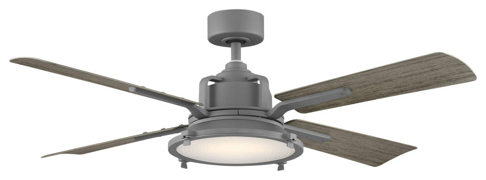 Nautilus 4-Blade Smart Ceiling Fan 56" Graphite Weathered Wood, 3500K LED Kit