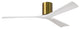 Matthews Fan, Irene-3H Ceiling Fan, Brushed Brass, 60-Inch, Matte White