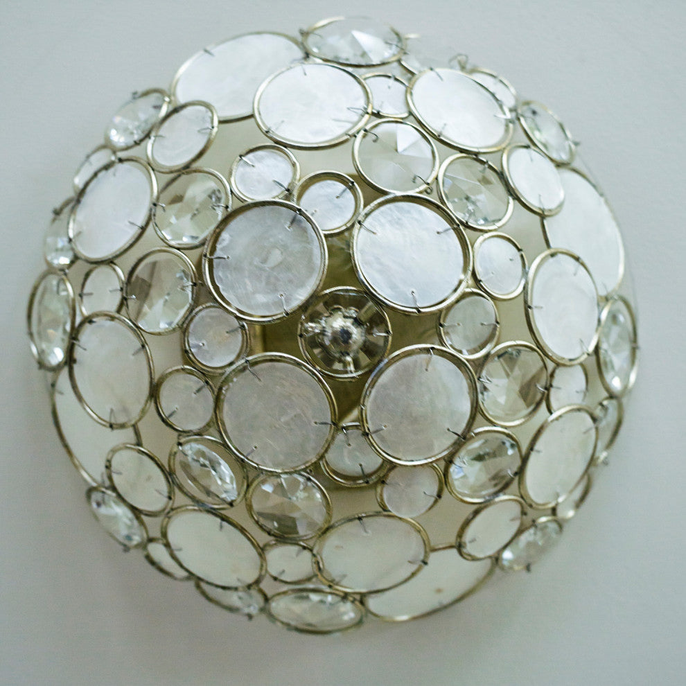 Crystorama Lighting Group 524 Palla 3 Light 16"W Flush Mount Bowl - Antique