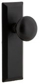 Ageless Iron Keep Plate Privacy With Aeg Knob, Black Iron