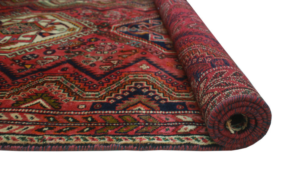 Fine Vintage Distressed Fayola Red Rug