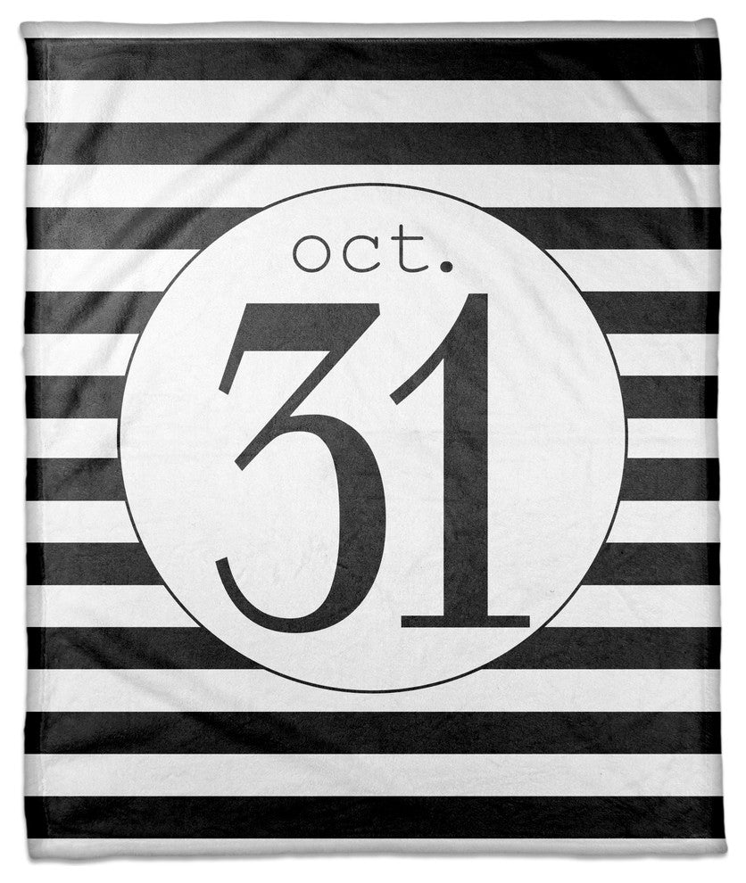 October 31st Stripes Fleece Blanket