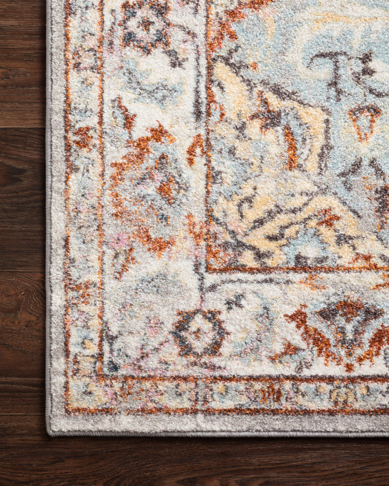 Clara Rug, Gray and Ivory, 1'6"x1'6" Sample Swatch