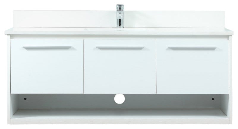 Elegant Decor Roman Bathroom Vanity White