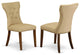 Gallatin Parson Chair, Antique Walnut 401 Leg, Brown Fabric Color Set of 2
