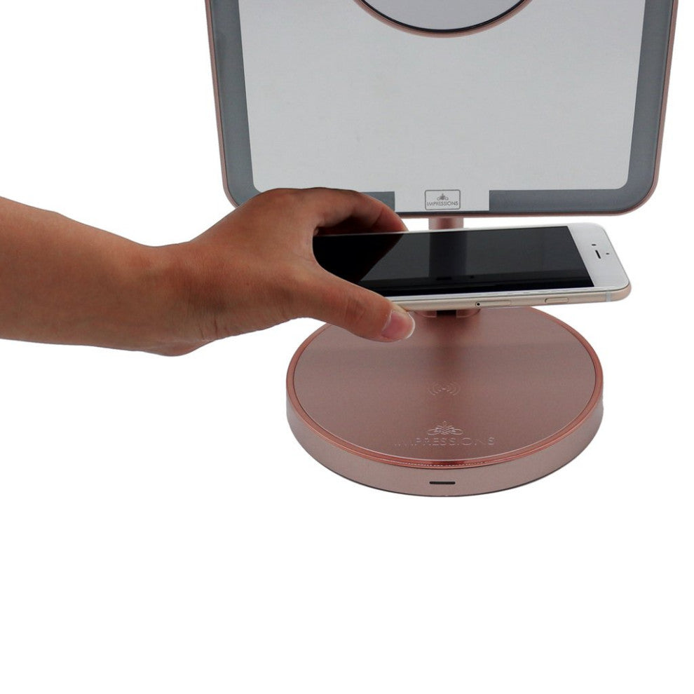 Royale Petit Makeup Mirror, Smart Touch With LED Lights, Rose Gold
