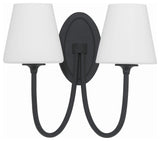 Juno 2-Light Black Forged Wall Mount