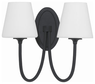 Juno 2-Light Black Forged Wall Mount