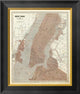 "New York and Vicinity, 1845" Framed Canvas Giclee by Sidney E. Morse, 17x20"