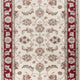 8' x 10' Ivory or Red Floral Vine Bordered Indoor Area Rug