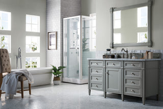 Brittany 60" Urban Gray Single Vanity w/  Carrara Marble Top