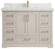 Boston 48" Single Sink Bath Vanity in Fine Grain 2" Calacatta Laza