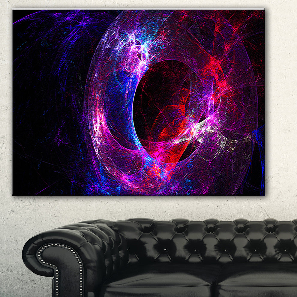 "Far Spherical Galaxy Purple" Abstract Digital Art Canvas Print