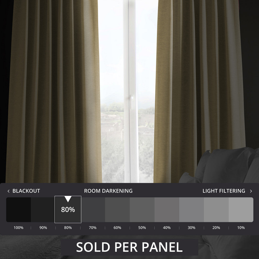 Ginger Bellino Blackout Room Darkening Curtain Single Panel, 50"x120"