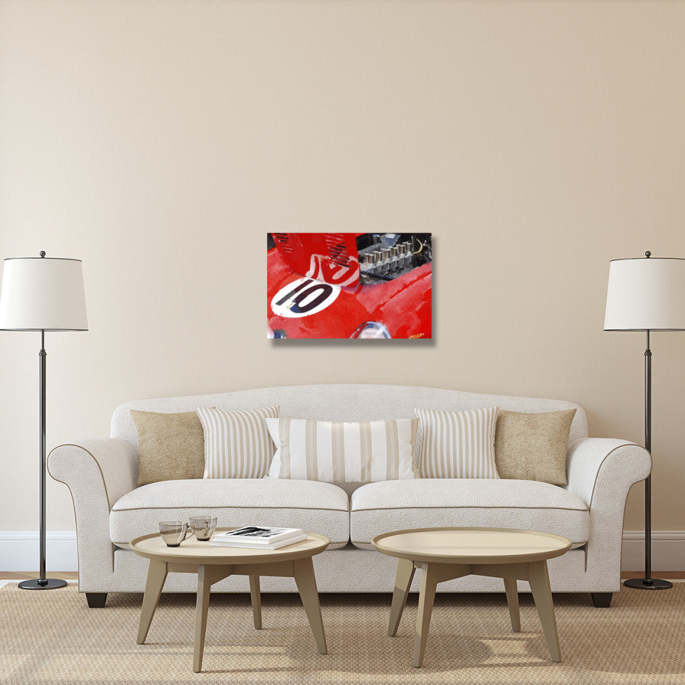 "1962 Ferrari 250 GTO Engine Watercolor" Fine Art Print