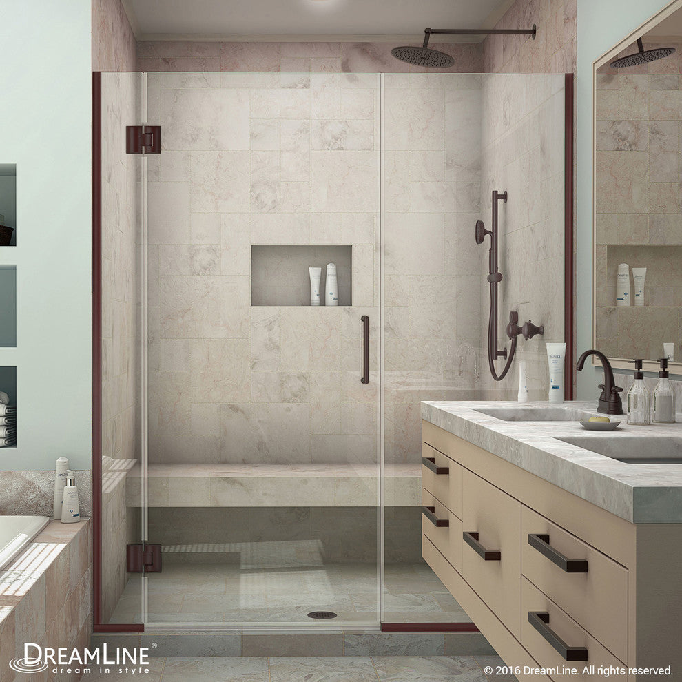DreamLine Unidoor-X 62.5-63" Shower Door, Oil Rubbed Bronze
