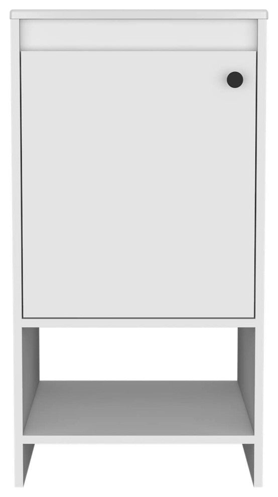 Chariot Free Standing Vanity Cabinet with Open shelf, White