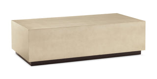 Cocktail Couture Contemporary Taupe Silver Leaf Cocktail Table