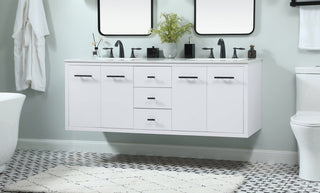 Home Living 22" Midcentury Modern White-Light Bathroom Vanity