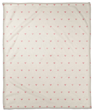 Simple Heart Pattern 50"x60" Coral Fleece Blanket