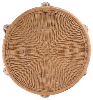 Savannah Woven Rattan Round End Table