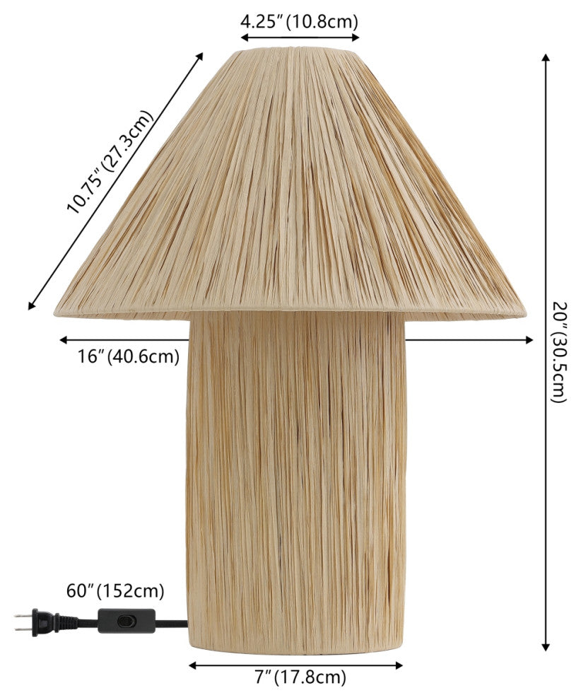 Safavieh Cassie 20" Table Lamp, Natural