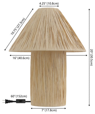 Safavieh Cassie 20" Table Lamp, Natural