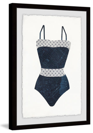 "Fancy Monokini" Framed Painting Print, 24"x36"