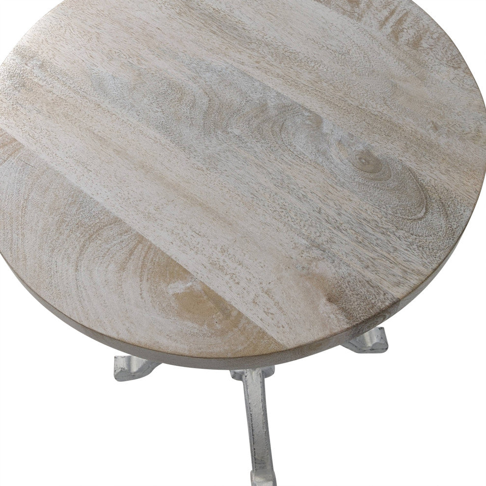 Colton Adj Vintage Table, Whitewash