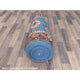 Denim Blue Afghan Super Kazak Natural Wool Hand Knotted XL Runner Rug 2'9"x40'6"