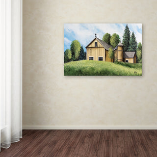 Debbi Wetzel 'Yellow Barn Summer' Canvas Art, 30" x 47"