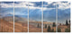 Beautiful Mountain Village View, Large Landscape Canvas Art, 60"x28", 5 Panels
