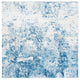 Safavieh Brentwood Bnt822B Organic and Abstract Rug, Ivory/Navy, 9'x9' Square